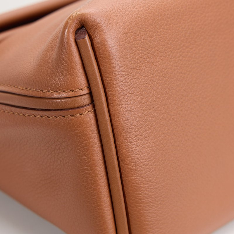 Hermès mini 2424 金棕銀扣B刻-5