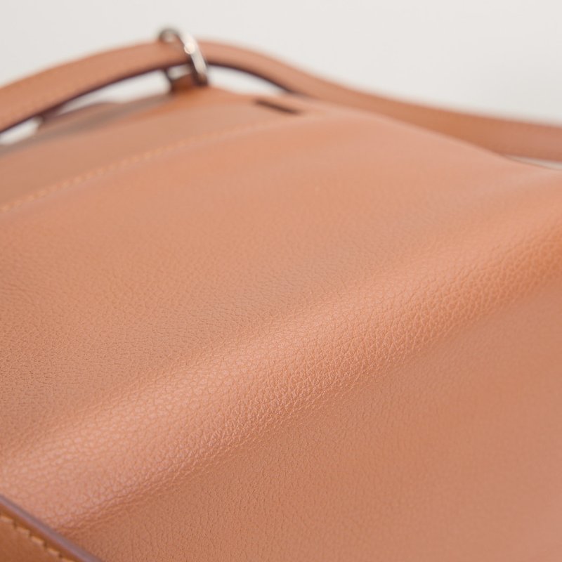 Hermès mini 2424 金棕銀扣B刻-19