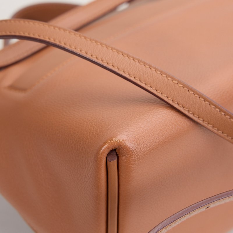 Hermès mini 2424 金棕銀扣B刻-20