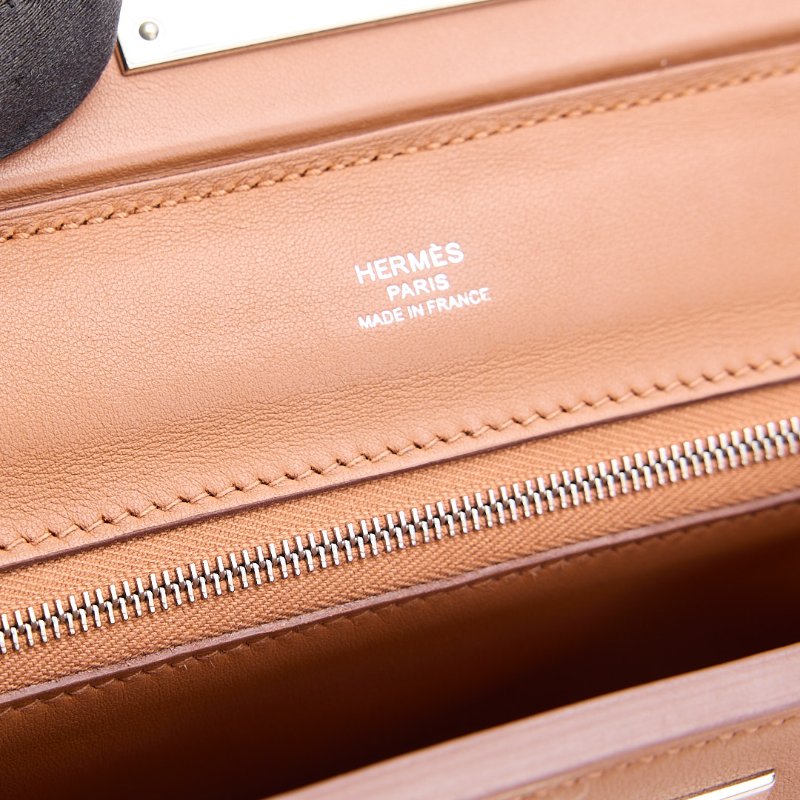 Hermès mini 2424 金棕銀扣B刻-25