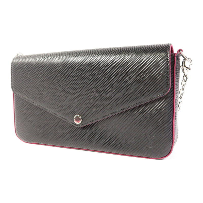 LOUIS VUITTON 【激減優惠】Epi Pochette Felicie銀扣鏈帶肩背袋-2