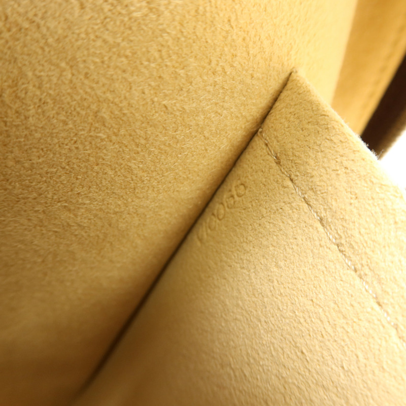 LOUIS VUITTON Monogram Manhattan PM金扣手挽袋棕色-7