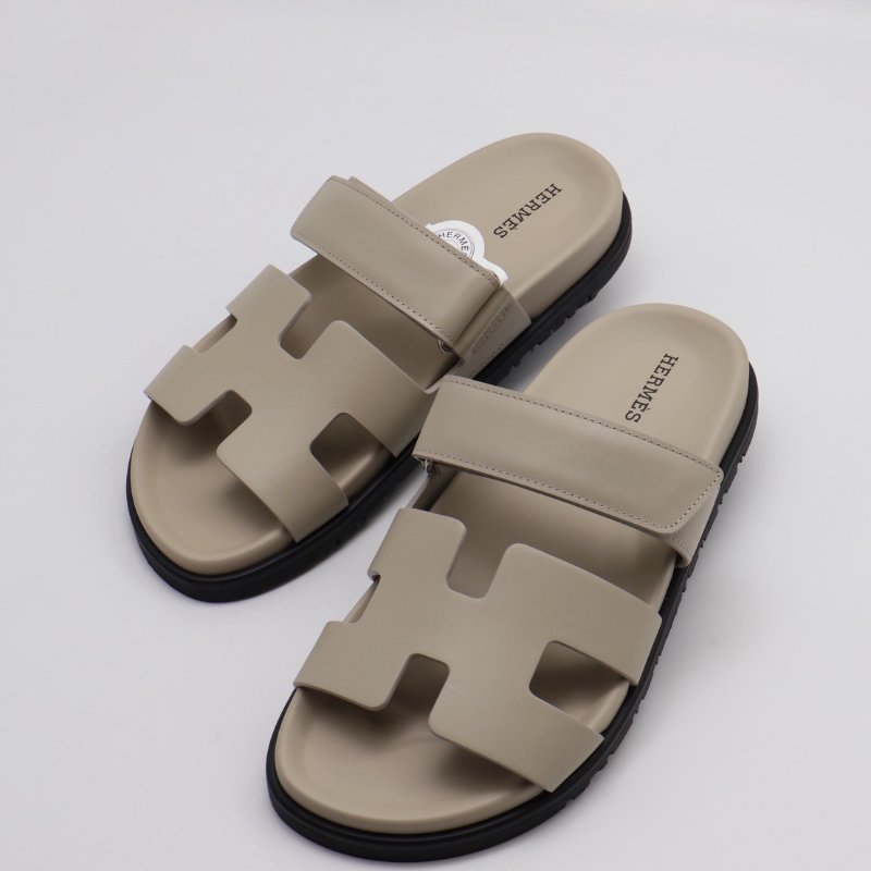 HERMES Chypre 拖鞋 - 圖紙米色 37-0