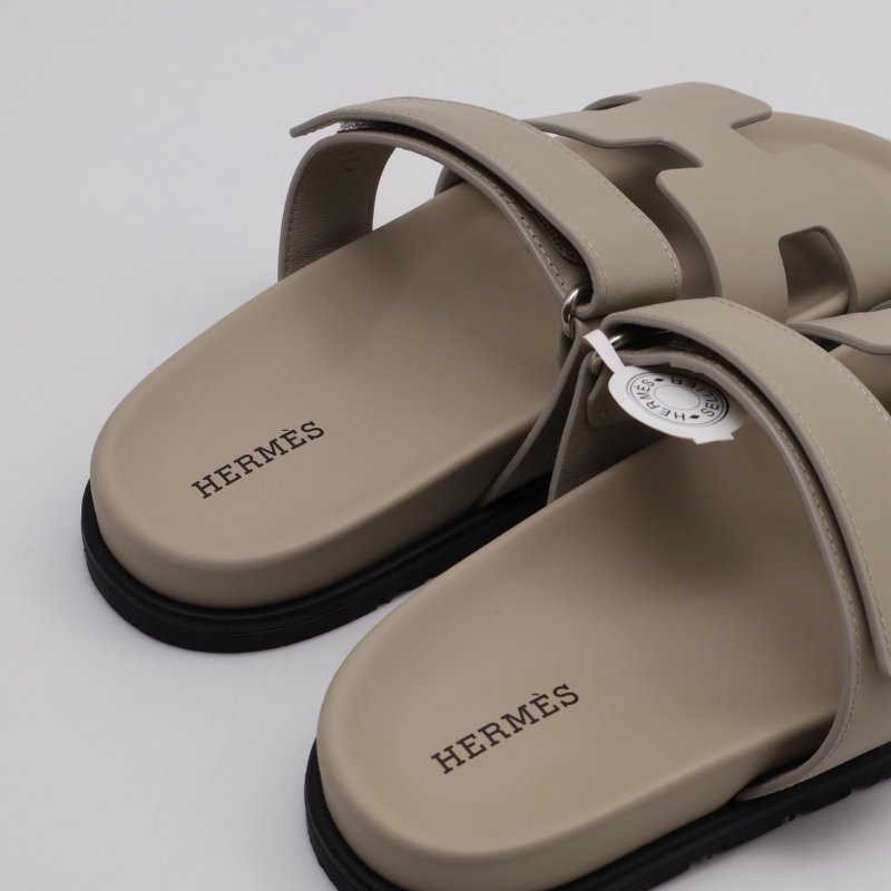 HERMES Chypre 拖鞋 - 圖紙米色 37-2