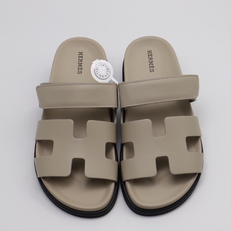HERMES Chypre 拖鞋 - 圖紙米色 37-4