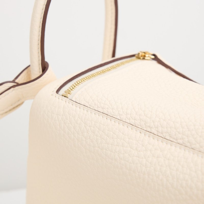 Hermès mini Lindy奶油白金扣-5