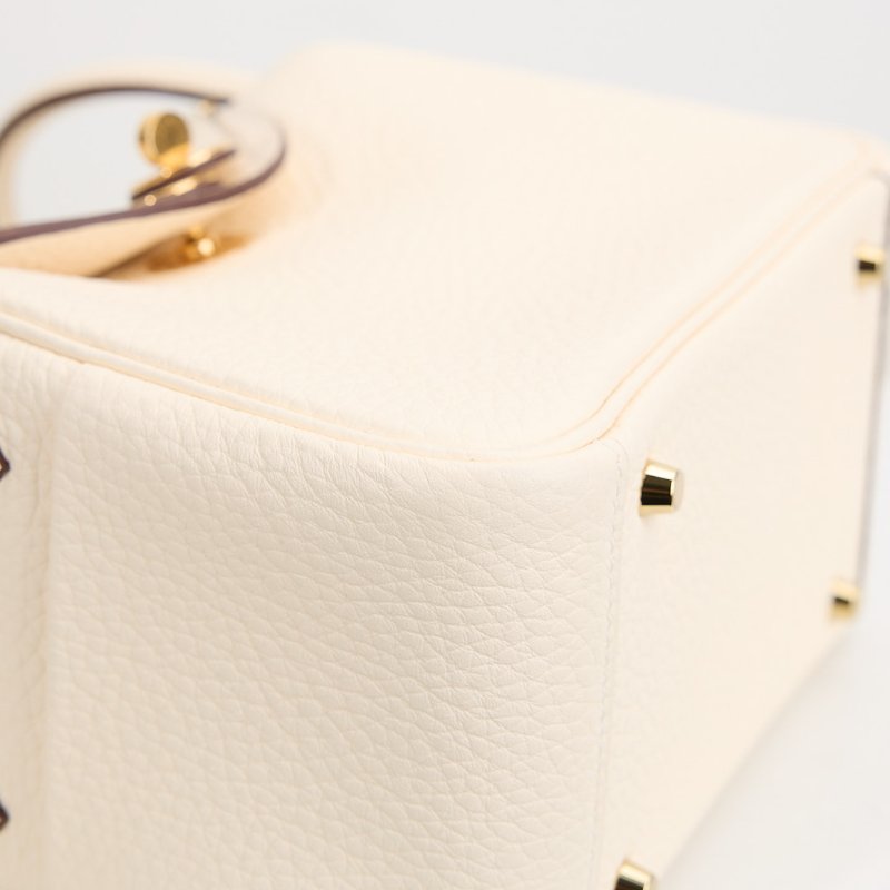 Hermès mini Lindy奶油白金扣-8