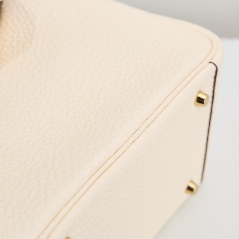 Hermès mini Lindy奶油白金扣-12