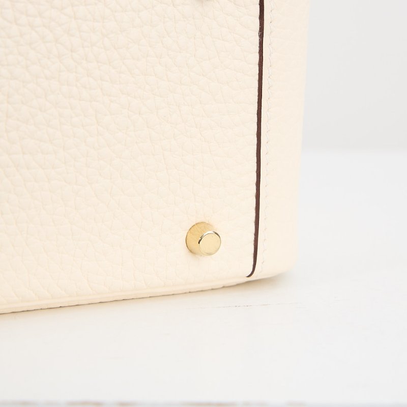 Hermès mini Lindy奶油白金扣-14
