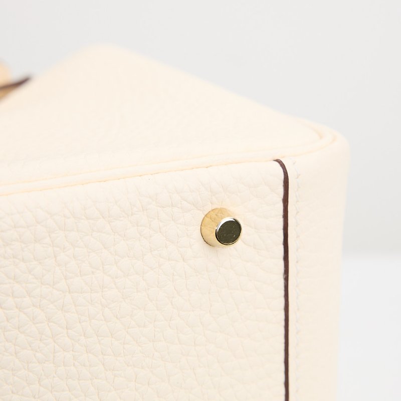 Hermès mini Lindy奶油白金扣-15
