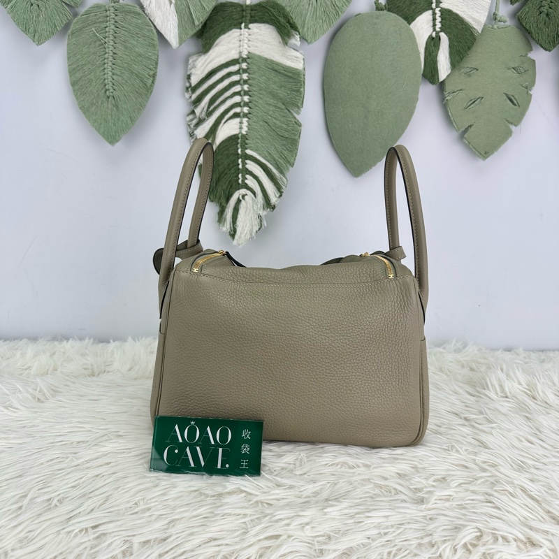 HERMES Lindy 26 鼠尾草綠色 Z Stamp 手提單肩包-4