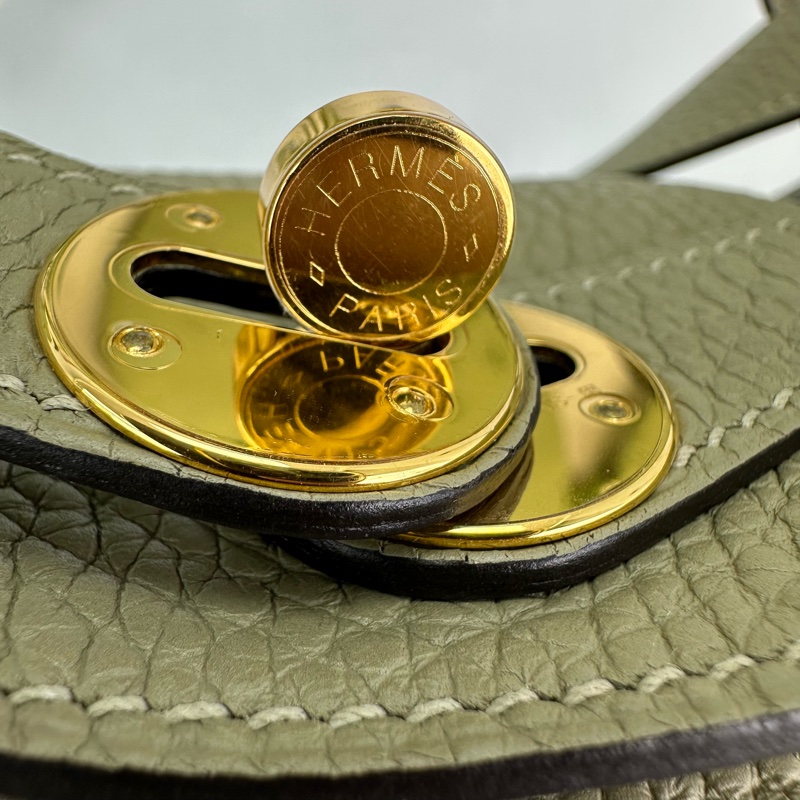 HERMES Lindy 26 鼠尾草綠色 Z Stamp 手提單肩包-6