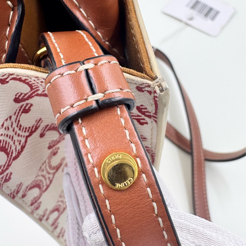 Celine / 賽琳 凱旋門花紋 红色 老花 mini Cabas 手袋-12