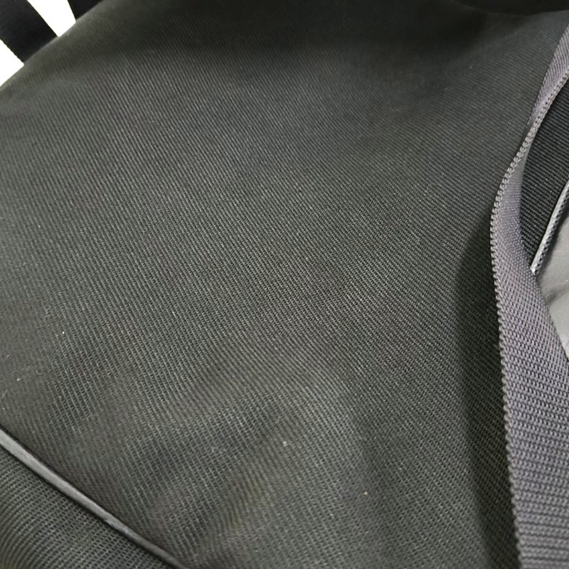 YSL 黑色帆布鉚釘雙肩包 銀色五金-9