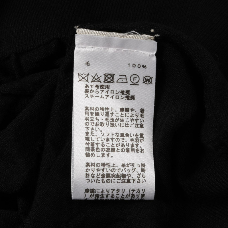 HERMES 針織上衣 31-5725 羊毛 黑色 二手 男款 #XL-3