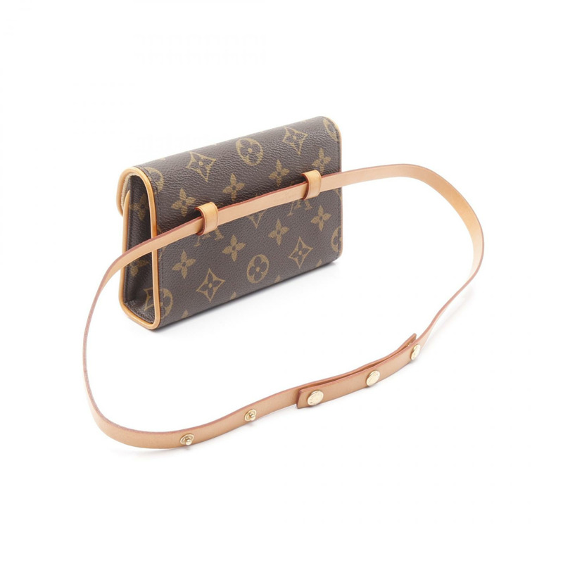 LOUIS VUITTON Pochette Florentine 腰包 M51855 Monogram 帆布 棕色 二手 LV-1