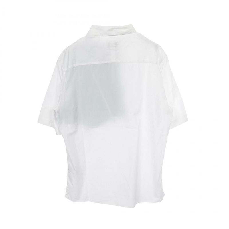 愛馬仕男士白色短袖棉質套頭衫(二手)#40-1