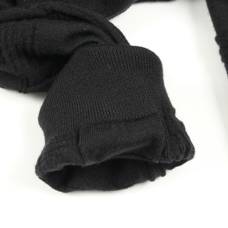 愛馬仕 Jeu de points harnais 針織毛衣羊毛衫 黑色 二手 男款 #S-6