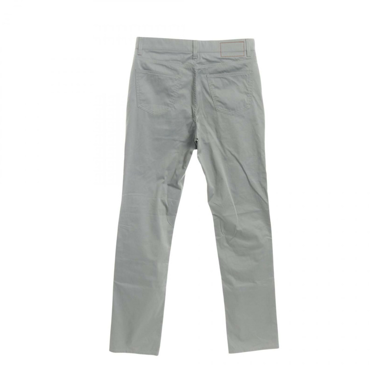 愛馬仕 (HERMES) 直筒牛仔褲，純棉材質，灰色，二手男款，尺寸 40-1