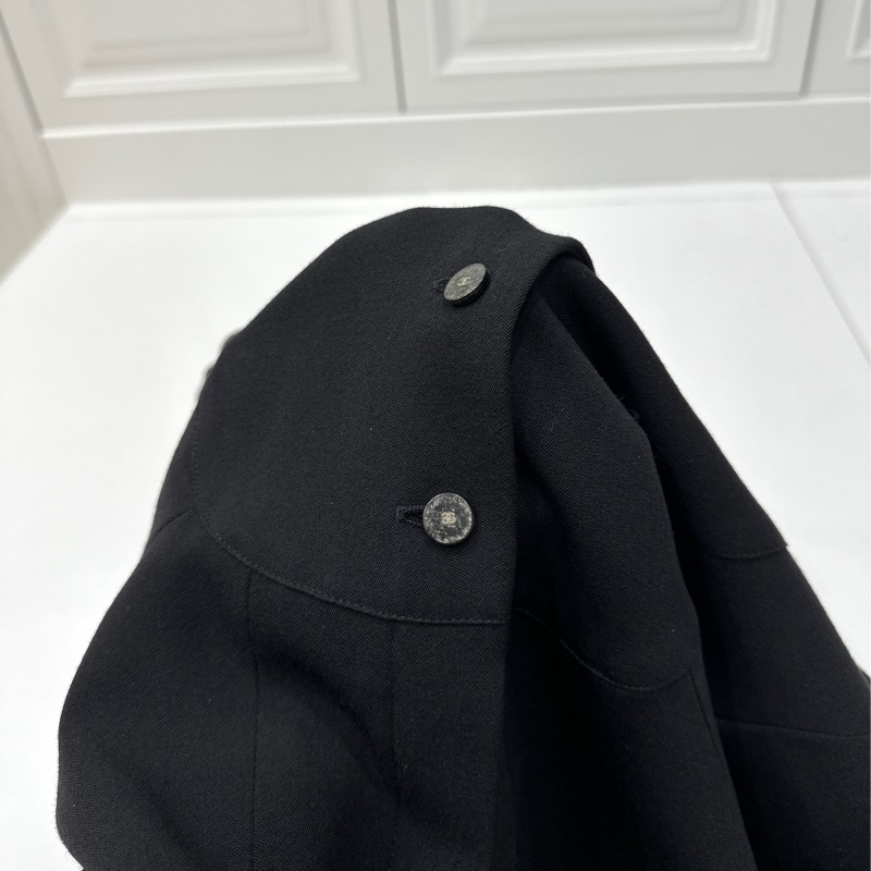 CHANEL 香奈兒 黑色 立領 西外 西裝外套 夾克 外套-9