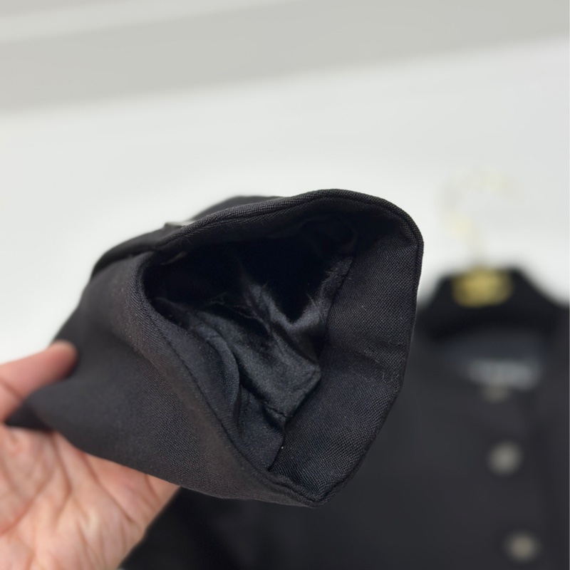 CHANEL 香奈兒 黑色 立領 西外 西裝外套 夾克 外套-10