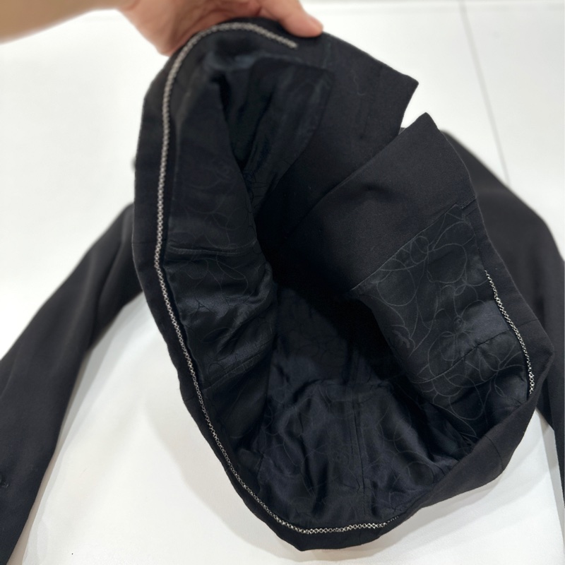 CHANEL 香奈兒 黑色 立領 西外 西裝外套 夾克 外套-11