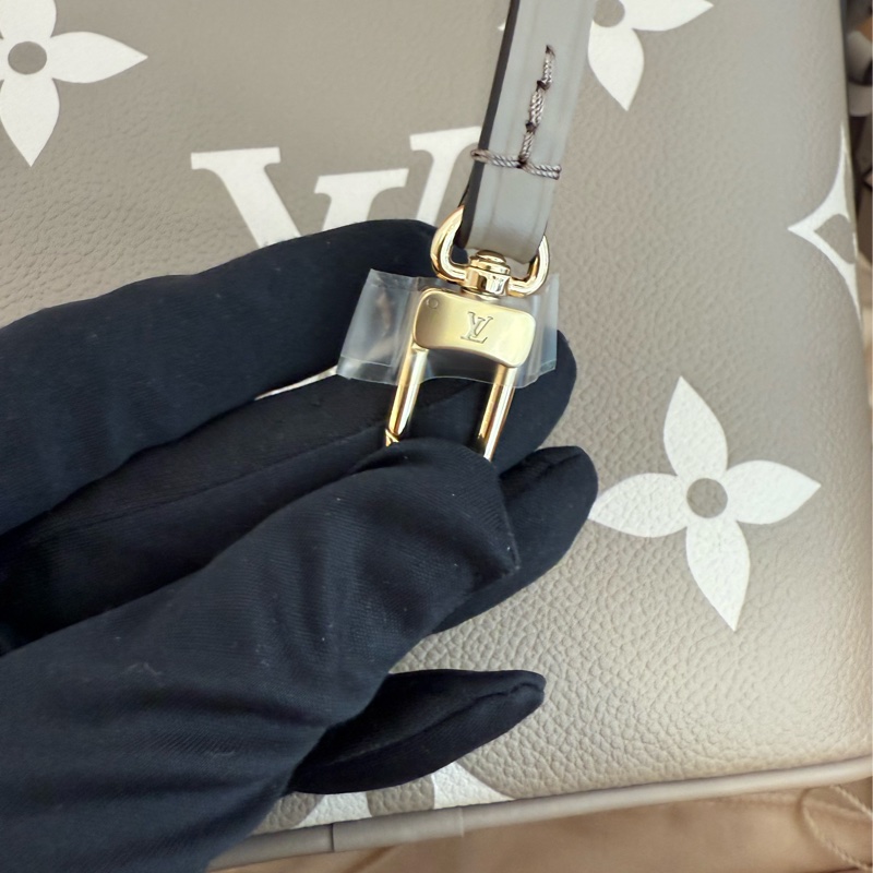 全新LV斑鳩灰全皮All In BB手提斜背水桶包M13045-8