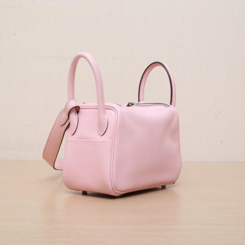 Lindy Mini 3Q新櫻花粉 Swift皮 U刻 銀扣-1