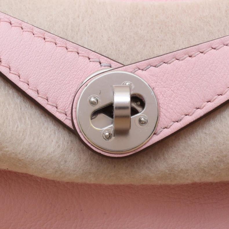 Lindy Mini 3Q新櫻花粉 Swift皮 U刻 銀扣-3