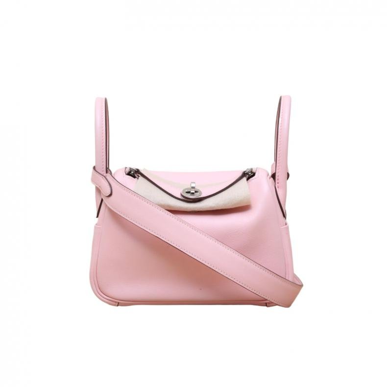 Lindy Mini 3Q新櫻花粉 Swift皮 U刻 銀扣-6