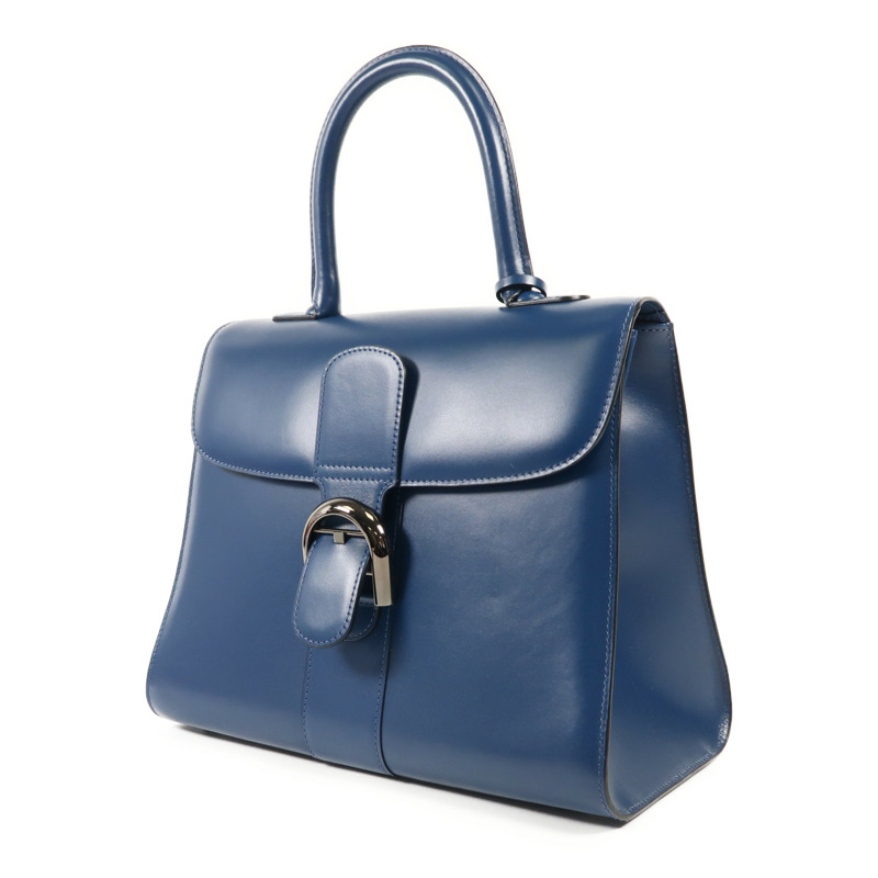 Delvaux 牛皮皮革Brillant MM銀扣手挽肩背兩用袋-2