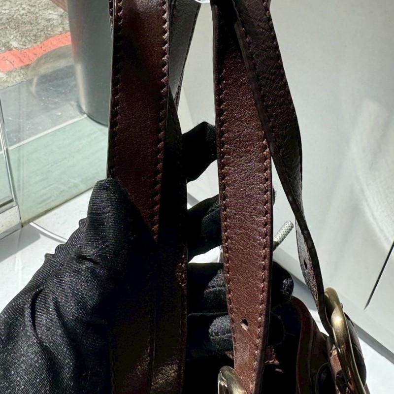 Tod's 咖啡色麂皮流蘇兩用大包-21