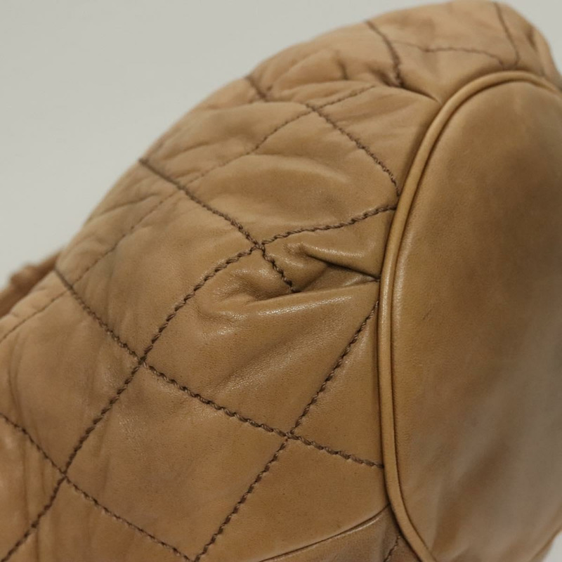 【日本直送】香奈兒 Wild Stitch 肩包 皮革 棕金色 CC 正品 yk19057-16