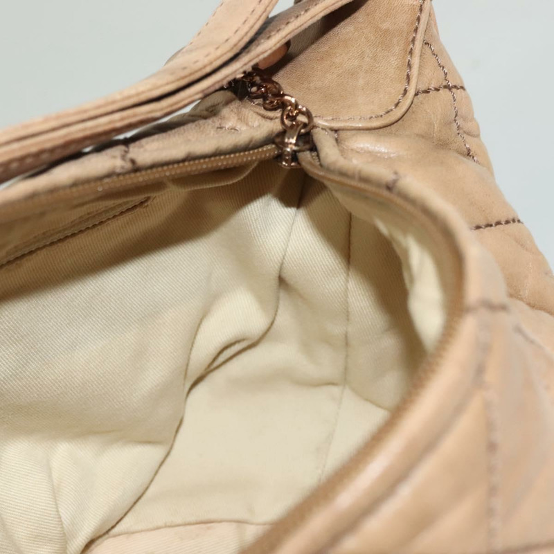 【日本直送】香奈兒 Wild Stitch 肩包 皮革 棕金色 CC 正品 yk19057-20