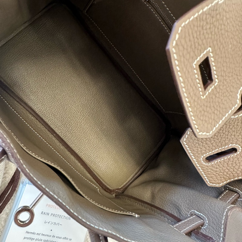 愛馬仕Birkin25大象灰銀扣Togo皮,配經典鎖鑰匙也太戳心巴了🤎-6