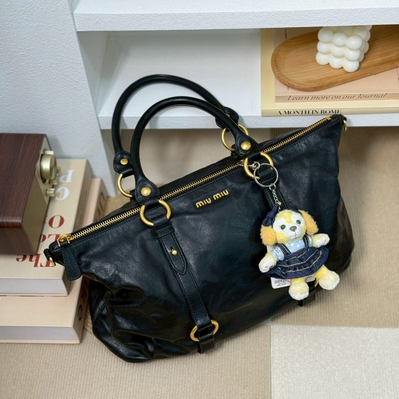 🏷️MIUMIU.黑金油蠟皮 機車包-2