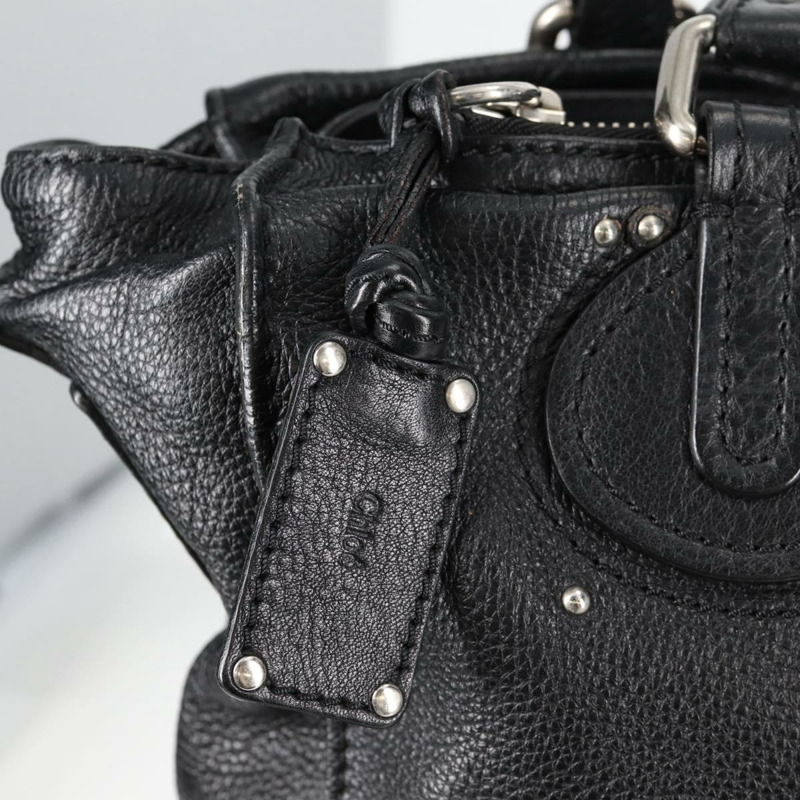 【日本直送】Chloe 手提包 皮革 黑色 銀色 正品 ki5834-19