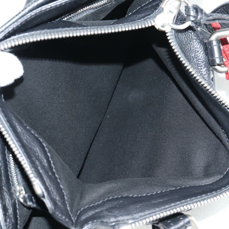 【日本直送】Chloe 手提包 皮革 黑色 銀色 正品 ki5834-23