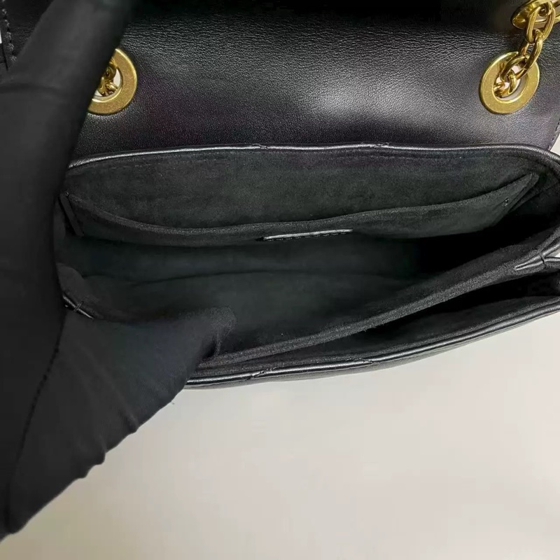 芯片款！Louis Vuitton New Wave 黑金全皮鏈條包-4