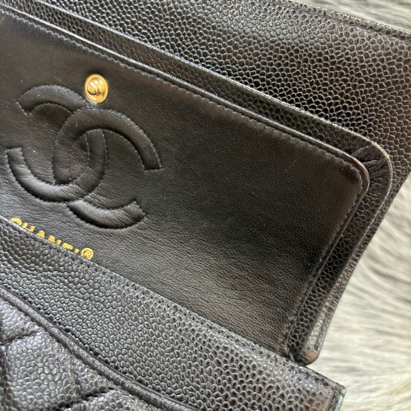 CHANEL A01113 COCO23 CF23 FLAP 黑色荔枝皮金鍊 肩背包 口蓋包 老香-43