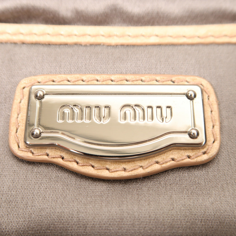 Miu Miu 牛皮皮革2 Way Shoulder Bag銀扣手挽肩背兩用袋-10