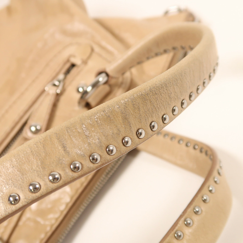 Miu Miu 牛皮皮革2 Way Shoulder Bag銀扣手挽肩背兩用袋-17