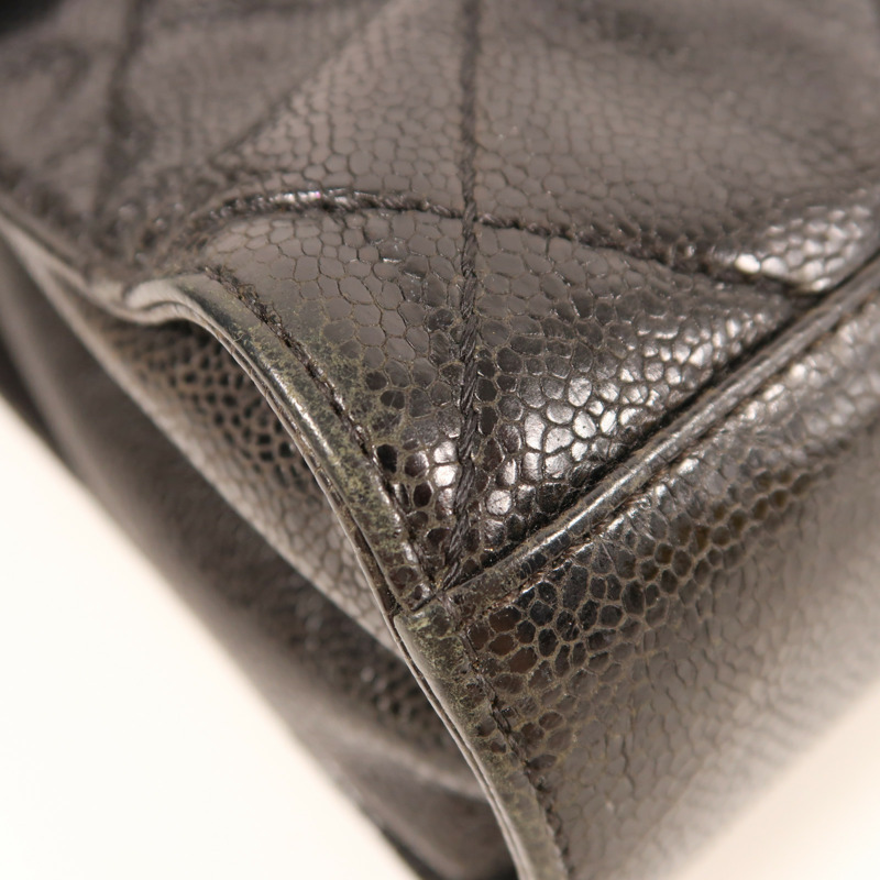 CHANEL 牛皮皮革Chain Shoulder Bag銀扣鏈帶肩背袋-6