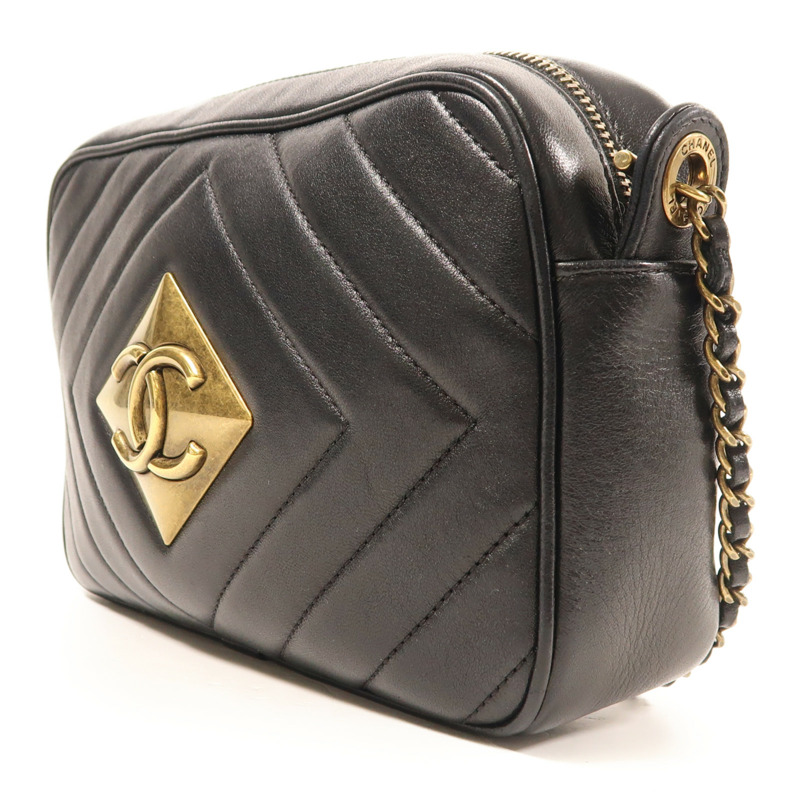 CHANEL 牛皮皮革Chain Shoulder Bag金扣鏈帶肩背袋-2
