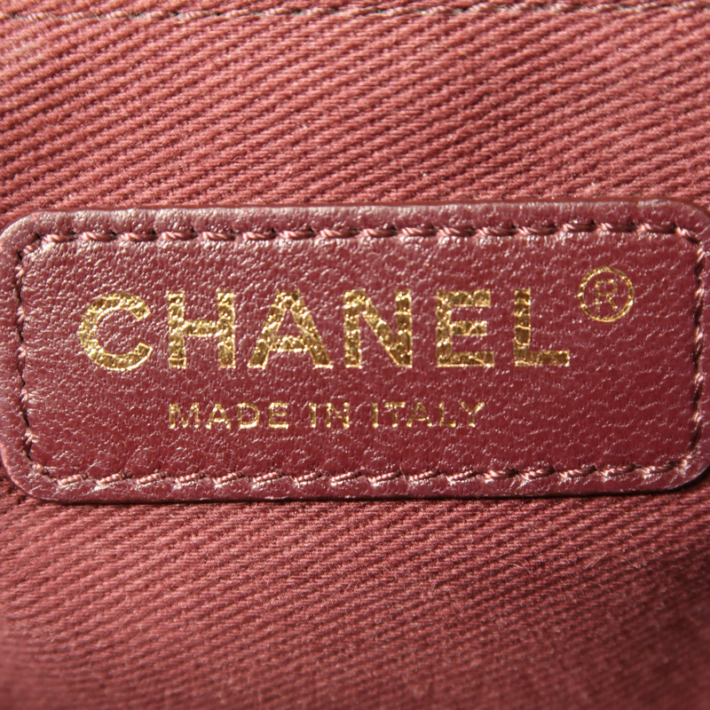 CHANEL 牛皮皮革Chain Shoulder Bag金扣鏈帶肩背袋-10