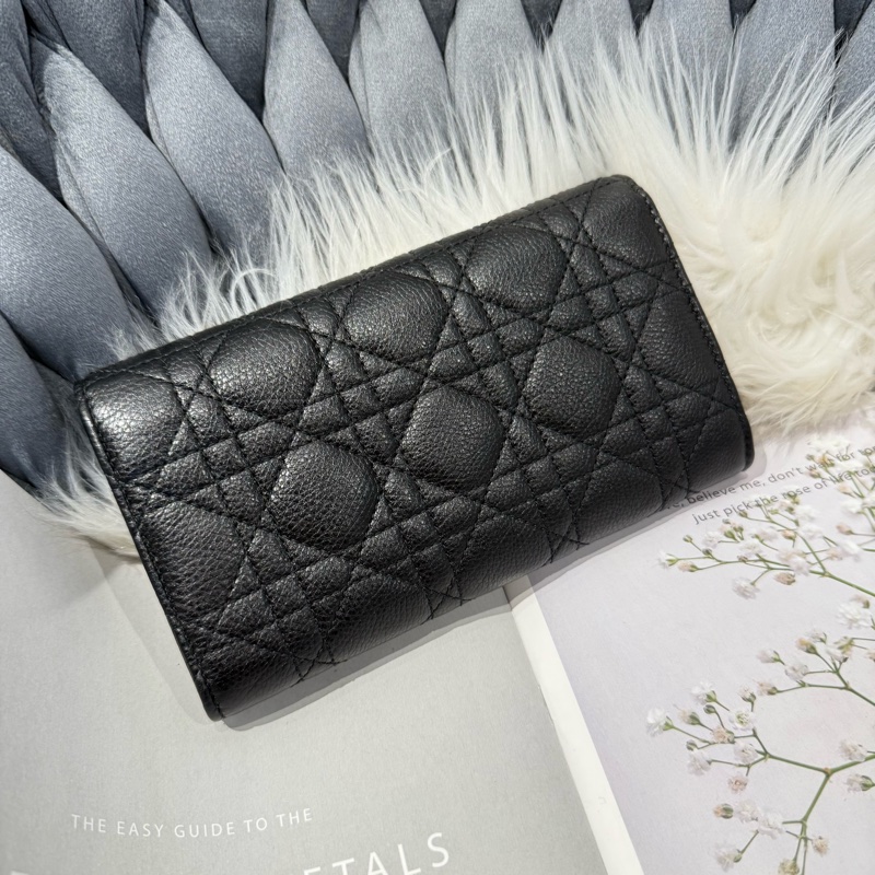 Dior Caro Orchid 黑色長夾 黑金-1