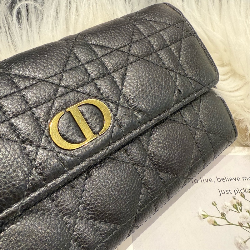 Dior Caro Orchid 黑色長夾 黑金-2