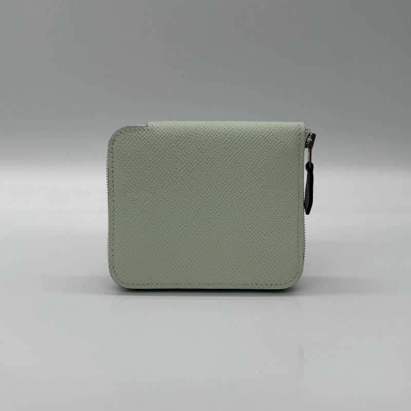 全新未使用|Hermes 氣泡綠 B刻 自由之城 絲巾Silk'In 卡包 零錢 短夾|專櫃 49,500-3