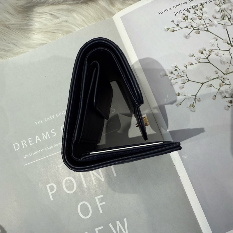 香奈兒 深藍 2.55三折短夾-3