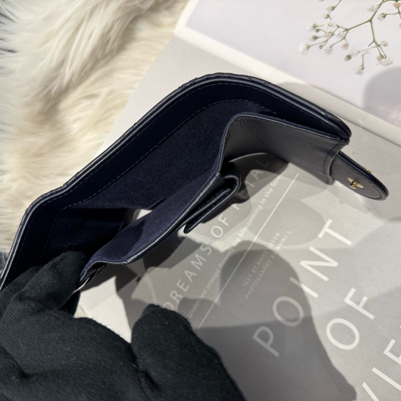 香奈兒 深藍 2.55三折短夾-4